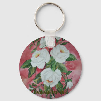 White roses Keychain