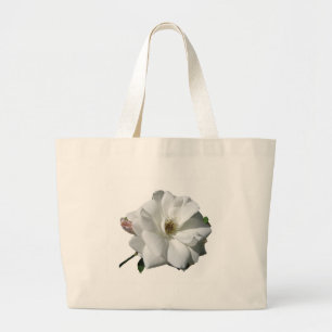 White Roses Party Shower Wedding Blossoms Destiny Large Tote Bag