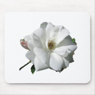 White Roses Party Shower Wedding Blossoms Destiny Mouse Pad