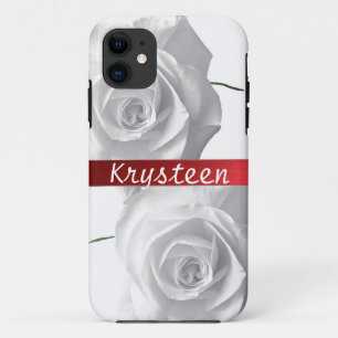 White Roses Personalized iPhone 5 Case