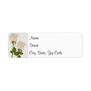 White Roses Return Address Label
