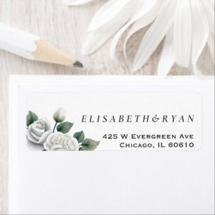 White Roses Return Address Label