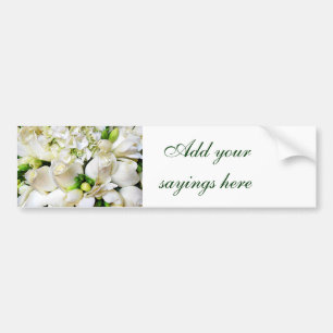 White Roses,Roses of Love_ Bumper Sticker