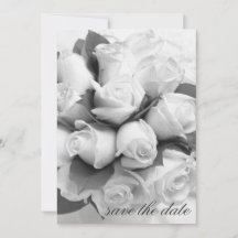 White Roses Save the Date Announcement