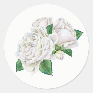 White Roses Stickers