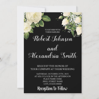 White Roses | Wedding Invitation