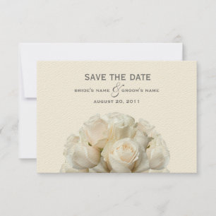 White Roses Wedding Save The Date