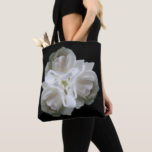 White Roses With Raindrops Bouquet Tote Bag