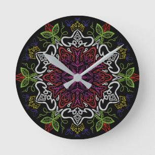 White rosette flower clock