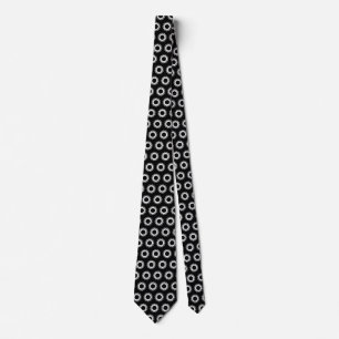 White Rotatating Circles - Black Tie