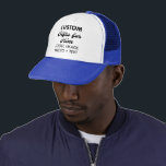 White, Royal Blue Trucker Hat Custom Gifts for Him<br><div class="desc">Custom Gifts for Him personalised White & Royal Blue Trucker Hat. Upload logo, photo, image, design and add your own text to make your own personalised birthday, Christmas, Father's Day, Valentine's Day celebration, office gifts for him (man, men, husband, boyfriend, father, dad, young man, son). GET BIG SAVINGS WITH MULTIPLE...</div>