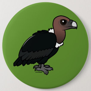 White-rumped Vulture 6 Cm Round Badge