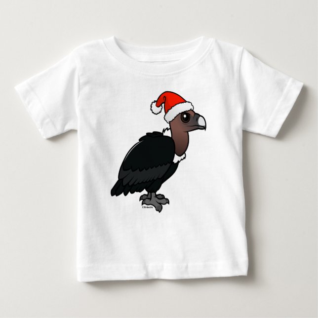 White-rumped Vulture Santa Baby T-Shirt (Front)