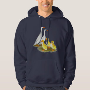 White Runner Duck Family Hoodie