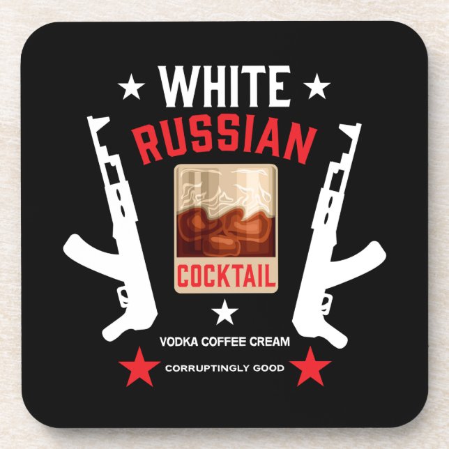 White Russian Cocktail Coaster (Front)