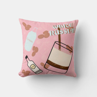 White Russian Cocktail Cushion