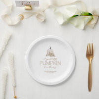 White Rustic Boho Pumpkin Baby Shower