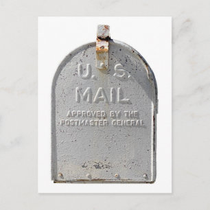 White Rustic Mailbox Portrait Postcard