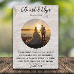 White Rustic Wood Wedding Anniversary Custom Photo Plaque<br><div class="desc">Capture and commemorate your most cherished moments with our Rustic Wood Wedding Anniversary Keepsake Plaque. Crafted with rustic elegance, this customisable plaque allows you to showcase your love story with personalised text and a stunning photo frame. The inclusion of Genesis 2:24 adds a touch of spiritual significance, symbolising the enduring...</div>