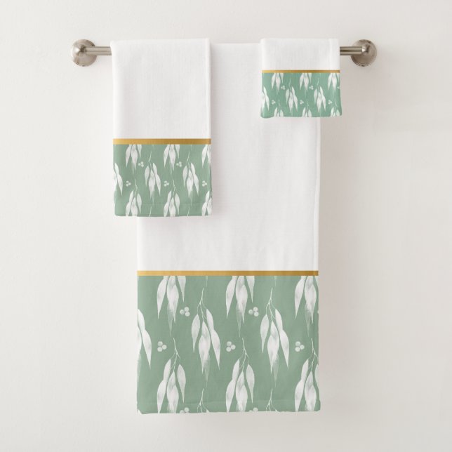 WHITE SAGE EUCALYPTUS BATHROOM TOWEL SET (Insitu)