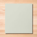 White Sage Solid Color Notepad<br><div class="desc">A soothing and sophisticated shade of light sage green. This elegant hue evokes the fresh serenity of a spring morning. Perfect for creating a calm and inviting ambiance,  this color seamlessly blends into both modern and classic settings. This refined green shade brings a timeless appeal that enhances any space</div>