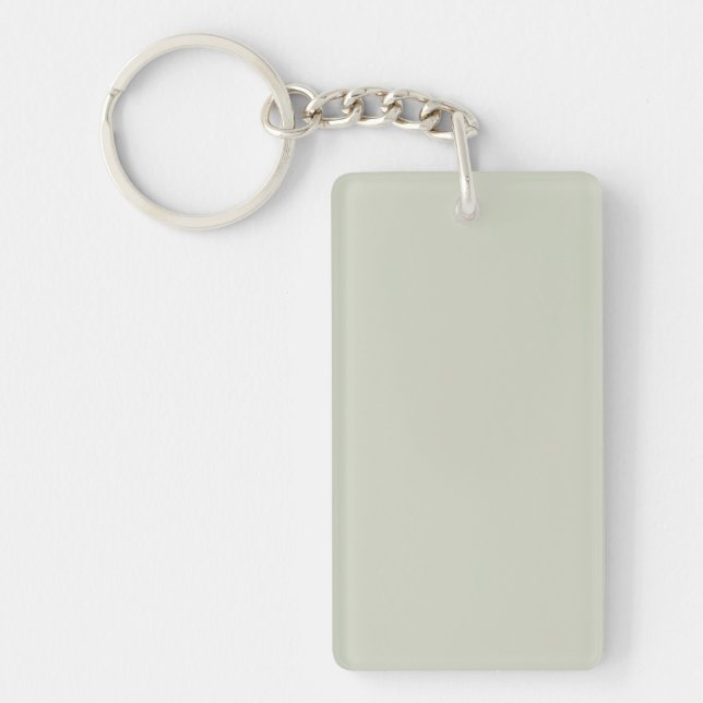 White Sage Solid Colour Key Ring (Front)
