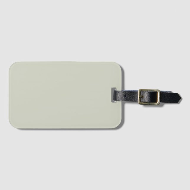 White Sage Solid Colour Luggage Tag (Front Horizontal)