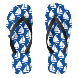 White Sailboats Thongs