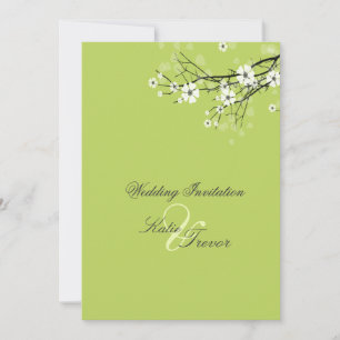 White Sakura Blossoms Invitations