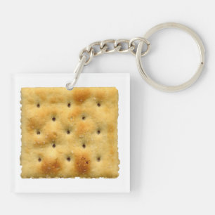 White Saltine Soda Crackers Key Ring