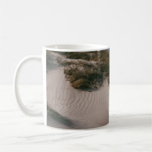 WHITE SAND AND GREEN GRASS FIELD COFFEE MUG