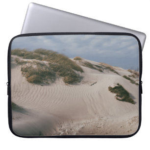 WHITE SAND AND GREEN GRASS FIELD LAPTOP SLEEVE