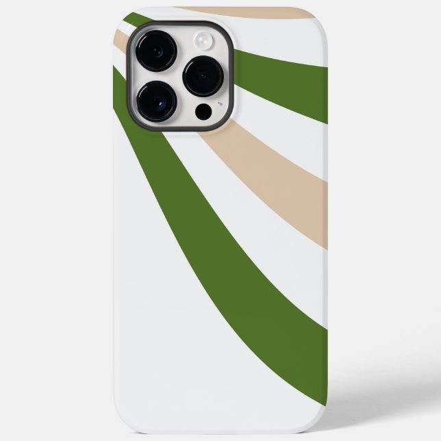 White, Sand and Palm Green Wave Case-Mate iPhone Case (Back)