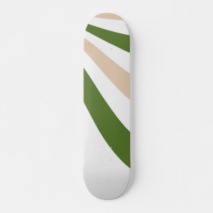 White, Sand and Palm Green Wave Skateboard