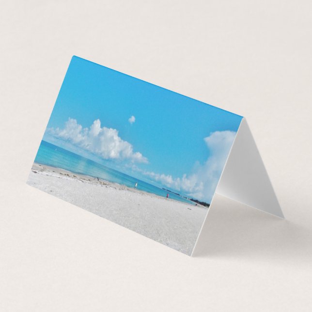 White Sand Beach Business Card (Front)