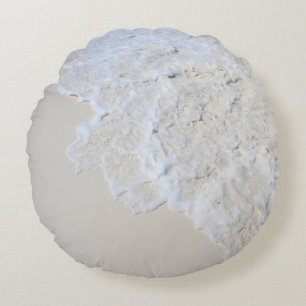 White Sand Beach Caribbean Sea Dream 1 Round Cushion
