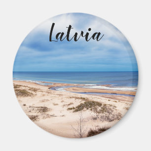 White sand beach near Baltic sea in Latvia Magnet