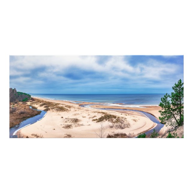 White sand beach near Baltic sea in Latvia Photo Print (Front)