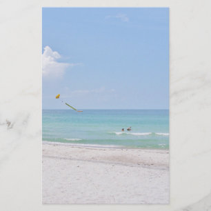 White Sand Beach Stationary Stationery