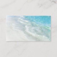 White Sand Beach Watercolor - Teal Aqua Turquoise