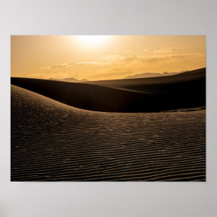 White Sand Dunes National Park Sunset Poster