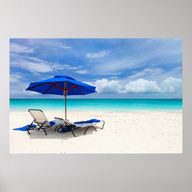 White Sand Green Ocean Poster (Front)