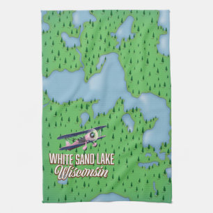 White sand lake Wisconsin Tea Towel