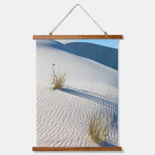 White Sands Desert Landscape and Yucca Plants Hanging Tapestry