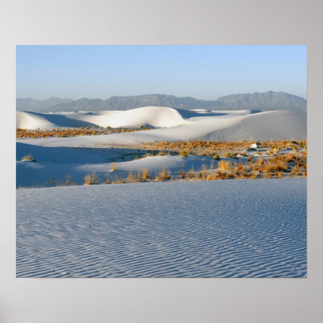 White Sands National Monument, Transverse Dunes Poster (Front)