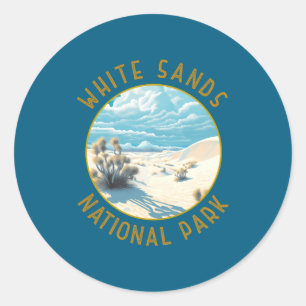 White Sands National Park Distressed Circle _3  Classic Round Sticker