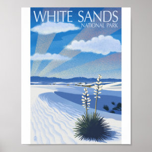 White Sands National Park Litho Artwork Poster