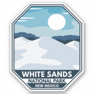 White Sands National Park Minimal Retro Emblem