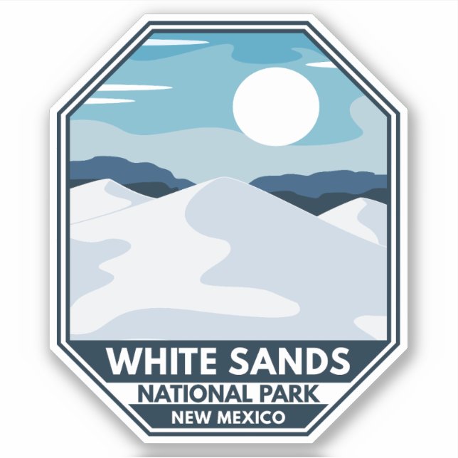 White Sands National Park Minimal Retro Emblem (Front)