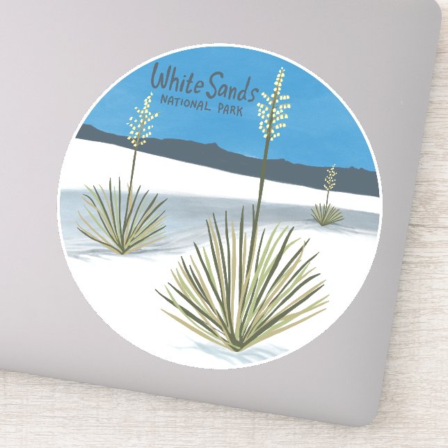 White Sands National Park New Mexico Gypsum Yucca (Detail)